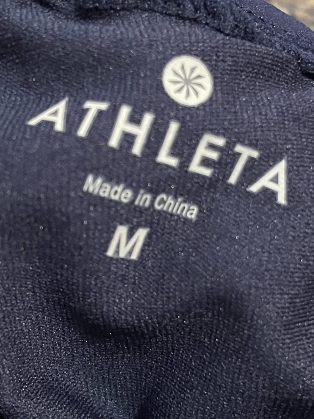 Athleta Navy Shirrendipity Halter Bikini Top Size M - Picture 5 of 6